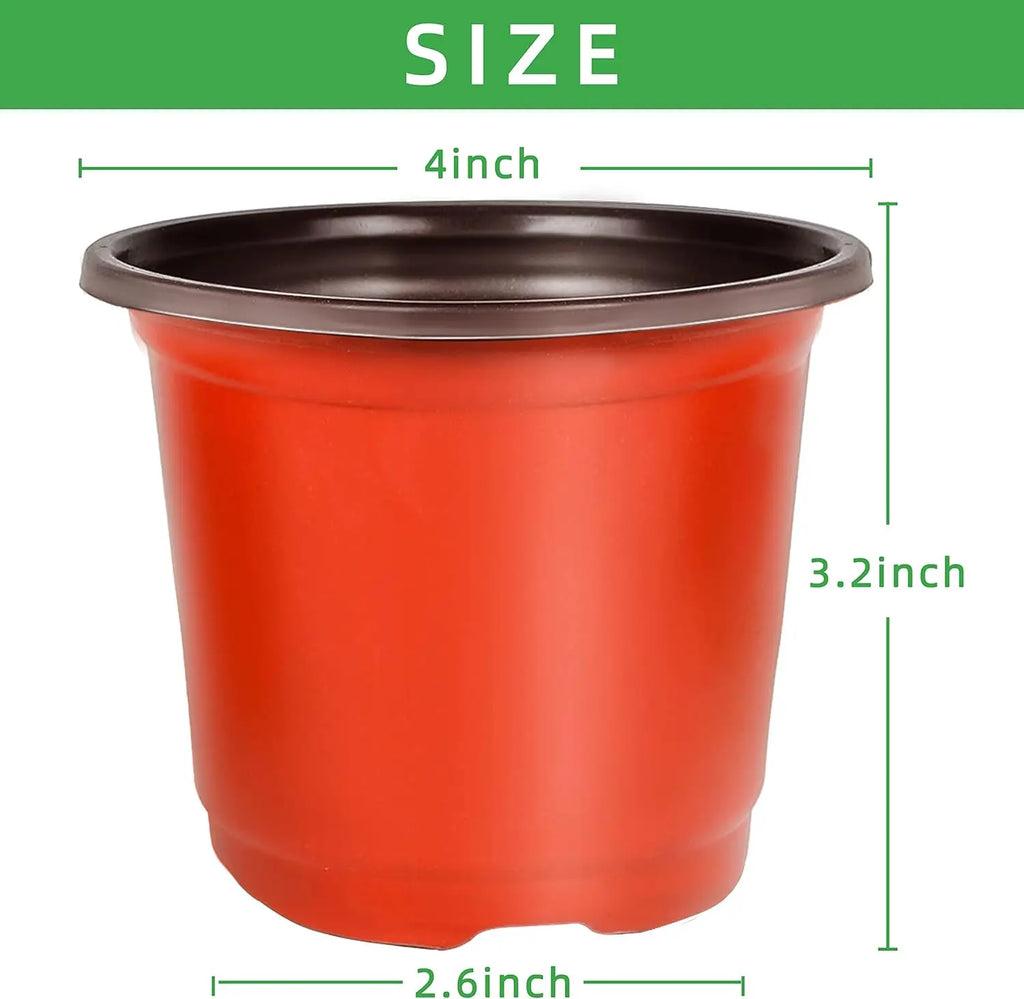 4" Plastic Plant Nursery Pots 100pcs