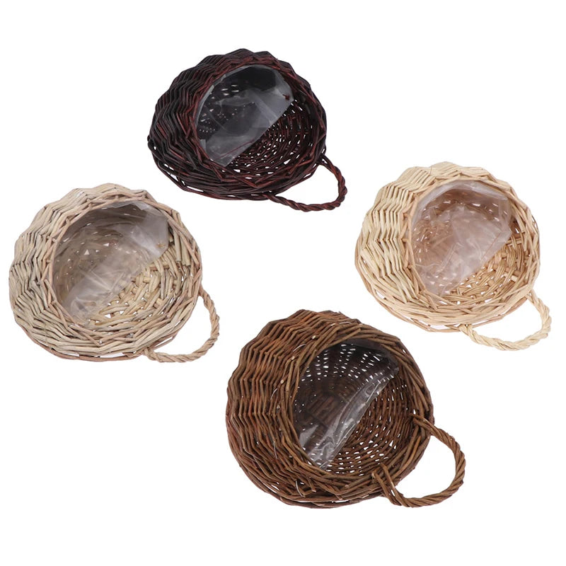 Flower Planter Wall Hanging Wicker Rattam Basket Garden