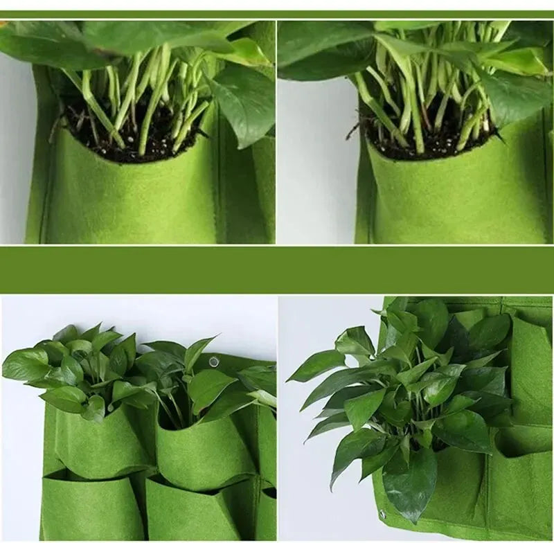 NEW Wall Hanging Pockets Planting Bags Flower