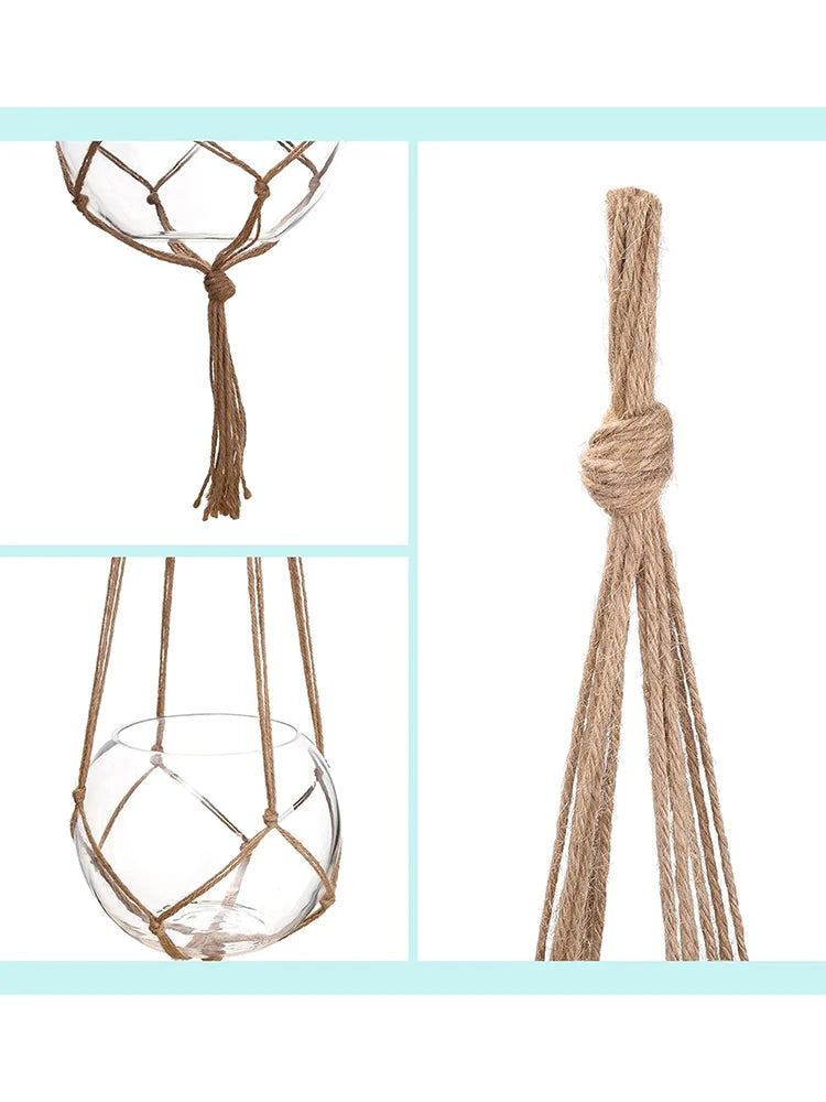 Creative Woven Garden Flowerpot Net Cotton Hemp Rope