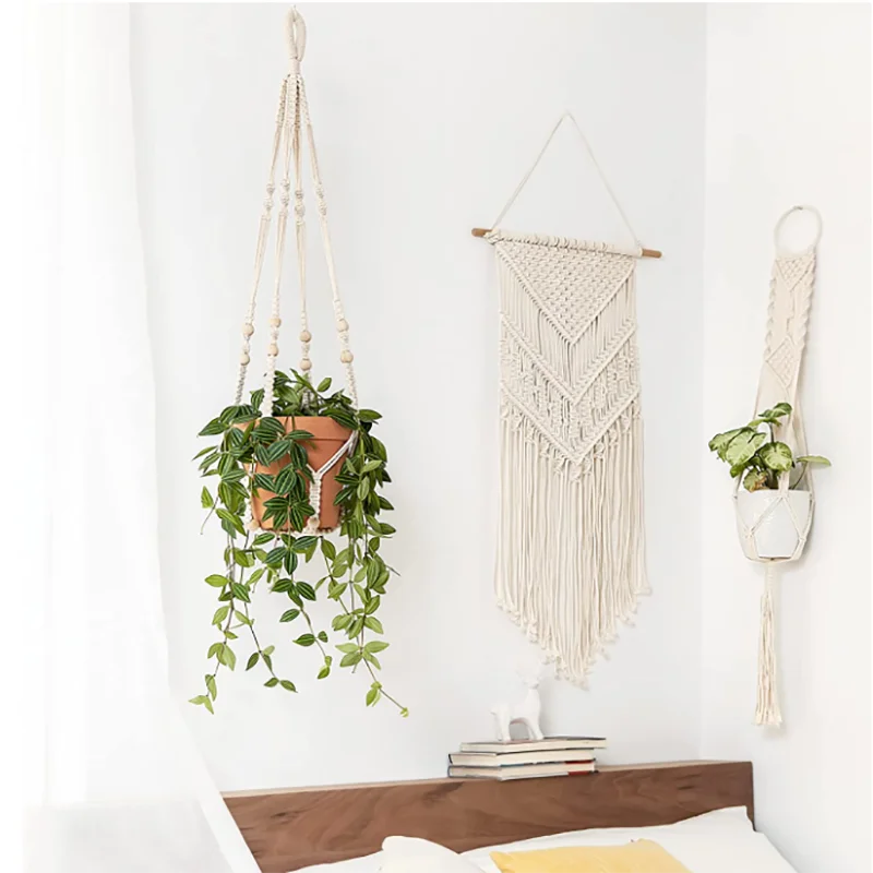 Handmade Macrame Plant Hanger Basket Flower Pot Balcony