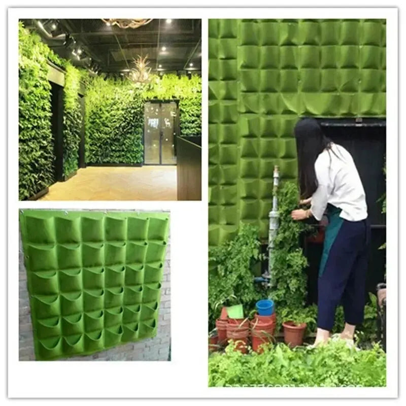 NEW Wall Hanging Pockets Planting Bags Flower
