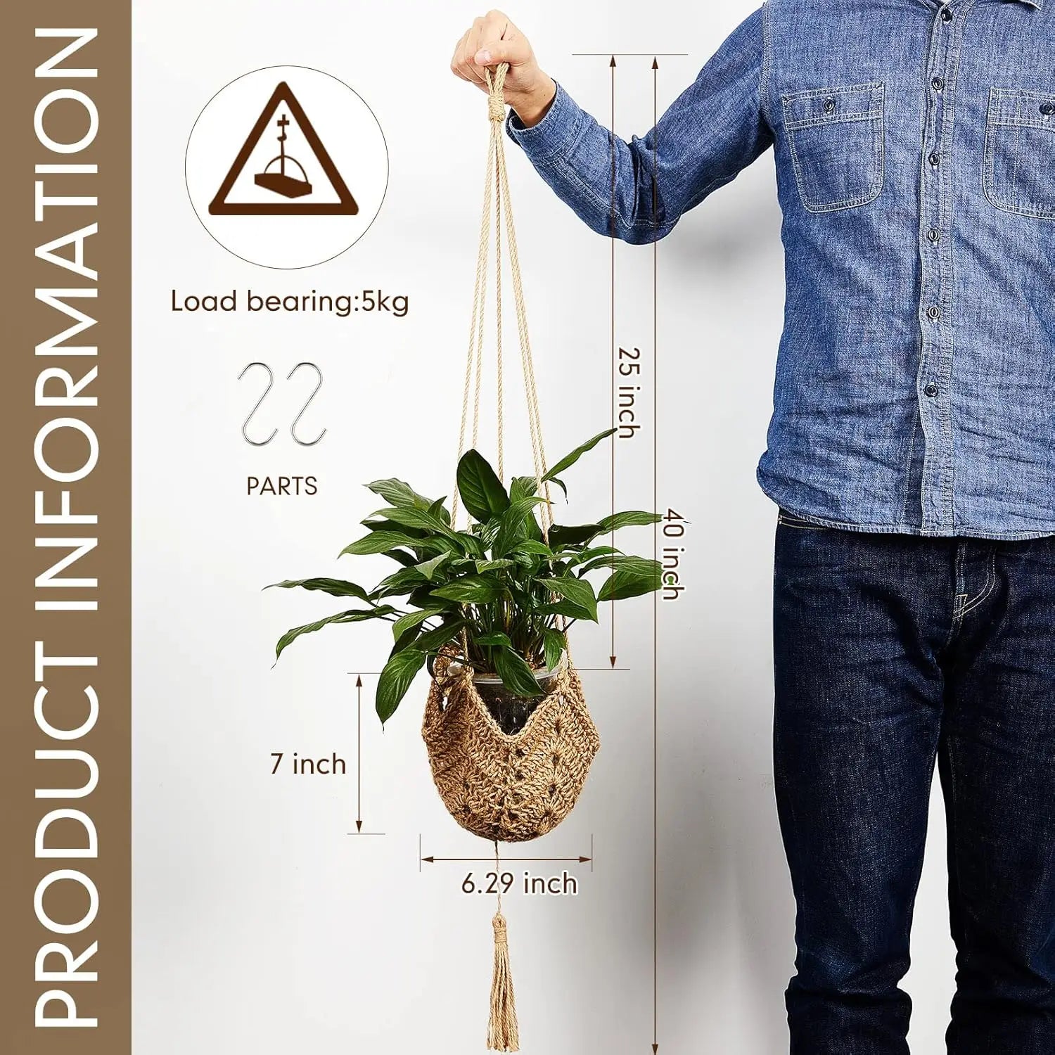 Macrame Plant Hanger For 3-12 Inch Pots