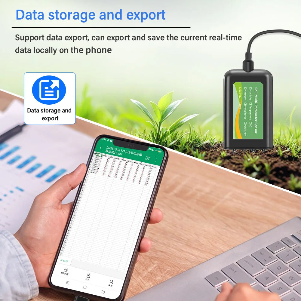 8-in-1 Soil Sensor For Agriculture PH EC Moisture