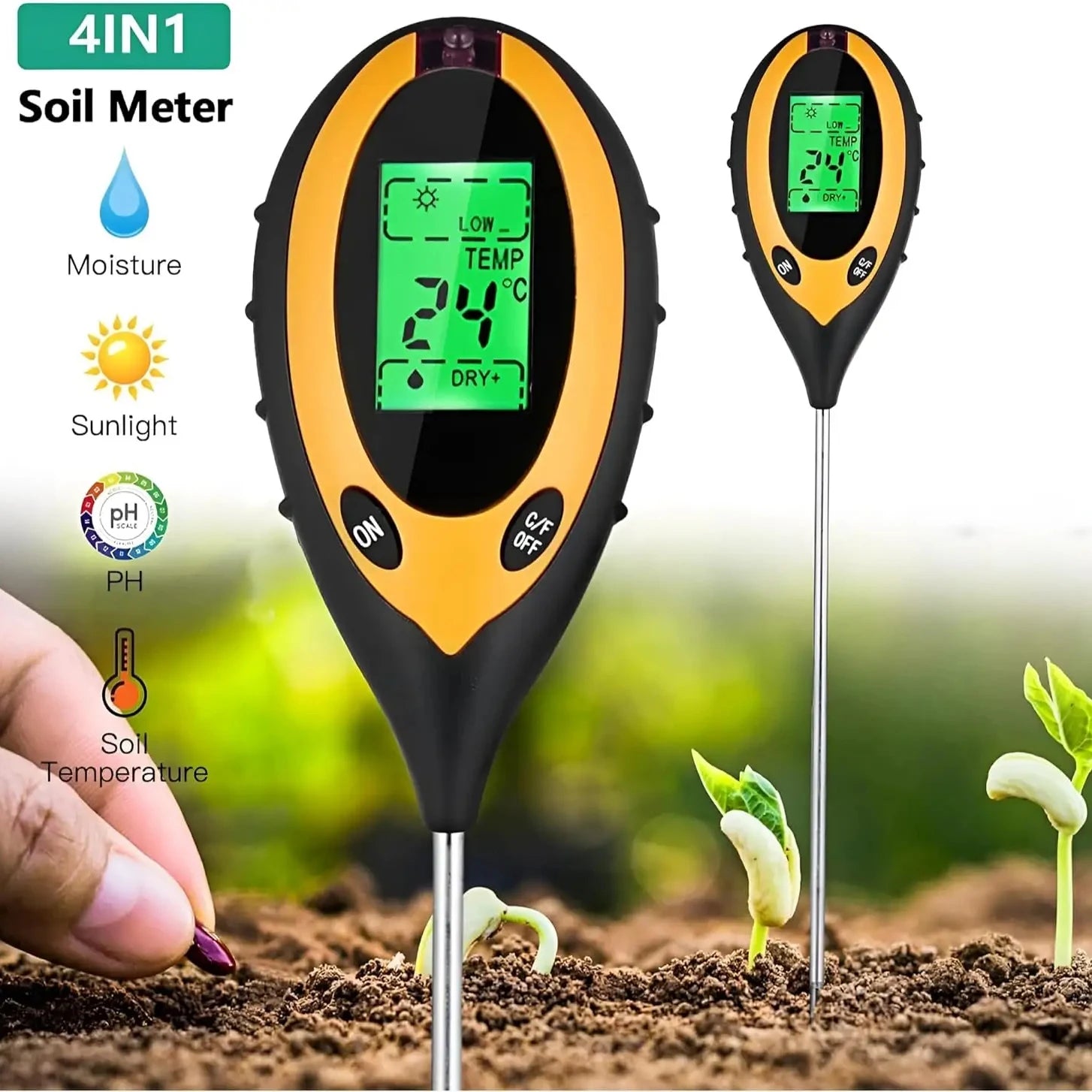 3-in-1 Soil PH Tester PH Light Moisture Acidity
