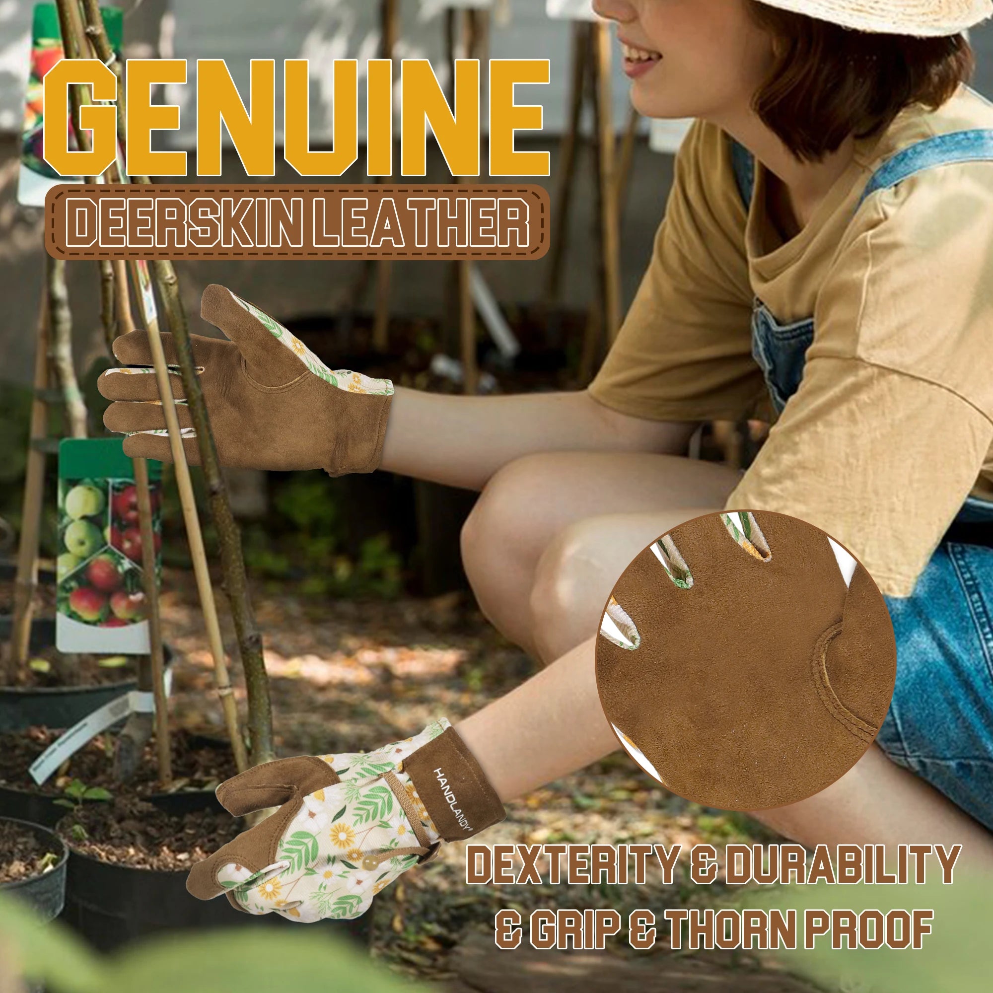 HANDLANDY Gardening Gloves for Women
