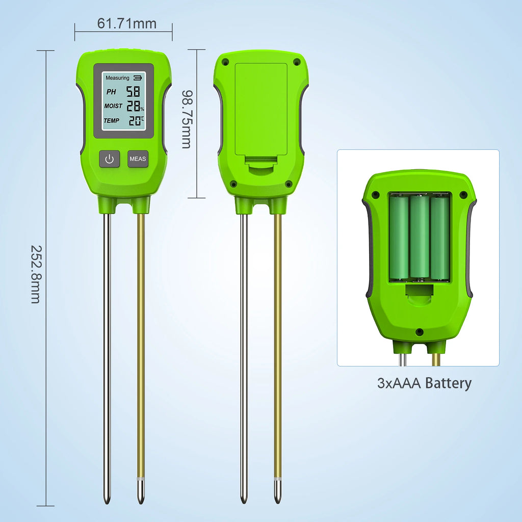 Digital Soil Tester Ph/moisture/temperature High Accuracy Soil Meter