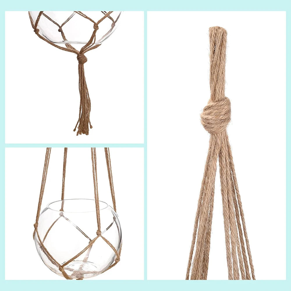 Creative Woven Garden Flowerpot Net Cotton Hemp Rope