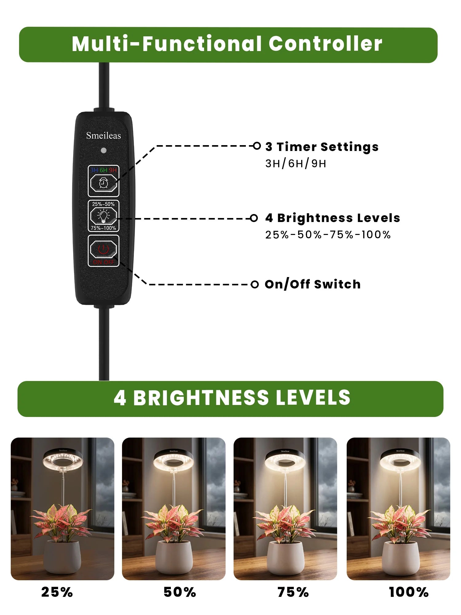 4pcs,All-New Generation Indoor Grow Light Full Spectrum