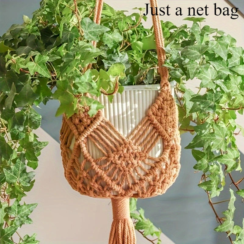 Boho Macrame Plant Hanger For Indoor Outdoor Hanging