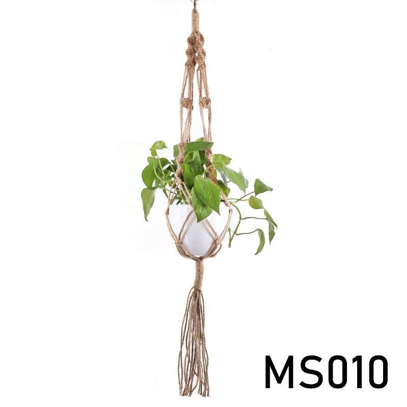Flower Pot Hemp Rope Hanging Net Straw Macrame