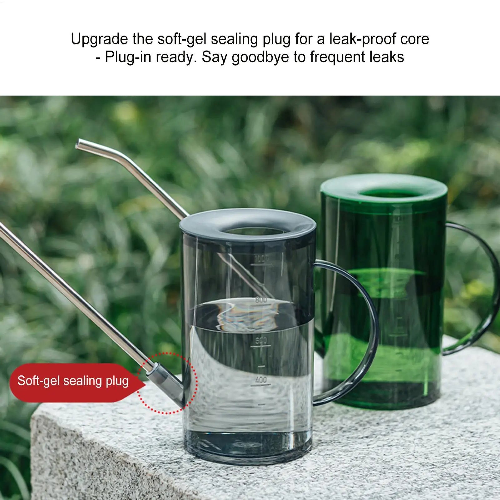 Watering Can Indoor 1L Clear Plastic Long Spout