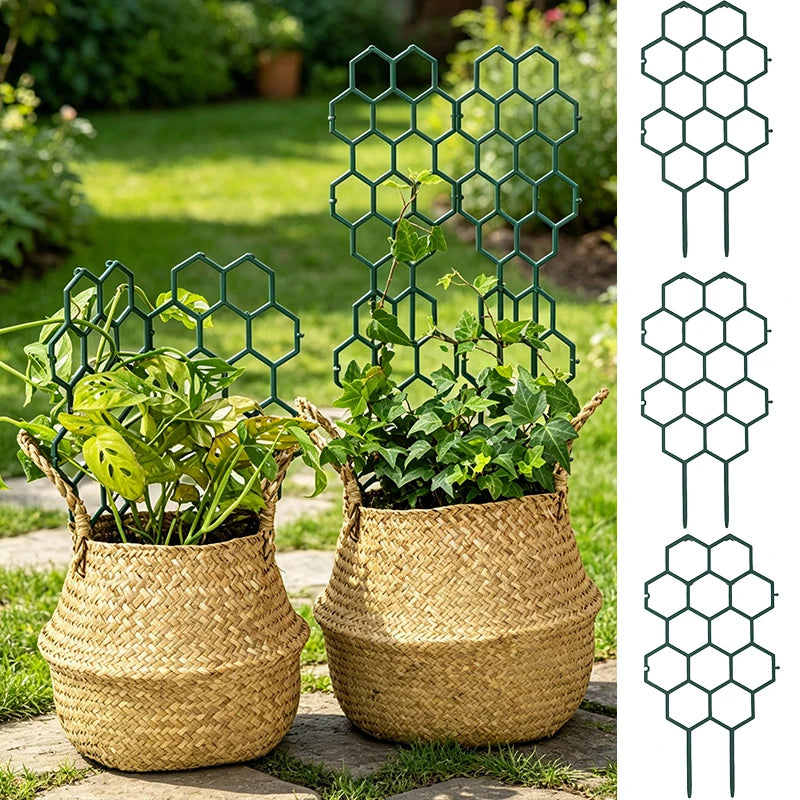 Honeycomb Design Plant Trellis Plastic Climbing Frame Indoor