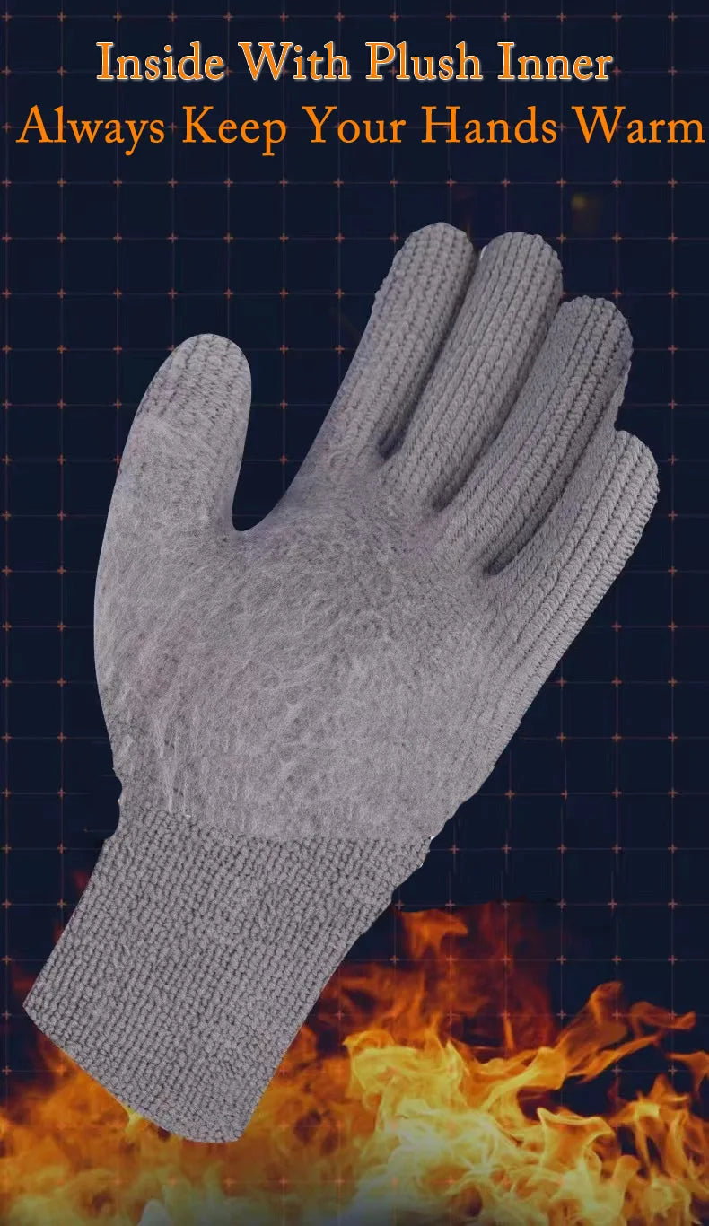 1Pair Winter Thermal Gloves Waterproof Work Safety