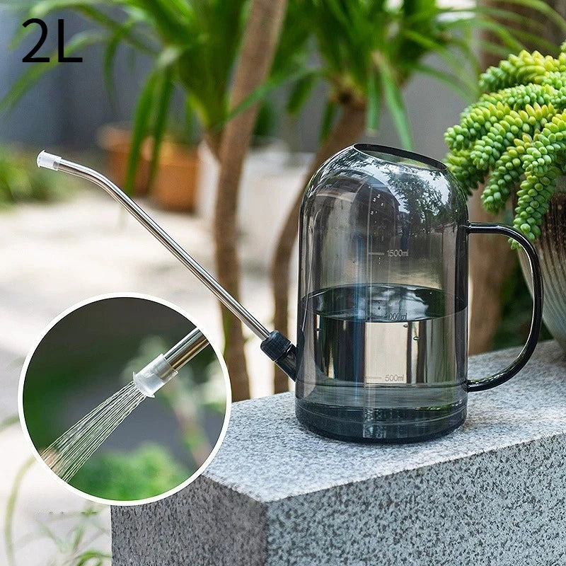 Cute Handheld Long Spout Watering Can-Small Durable Plastic