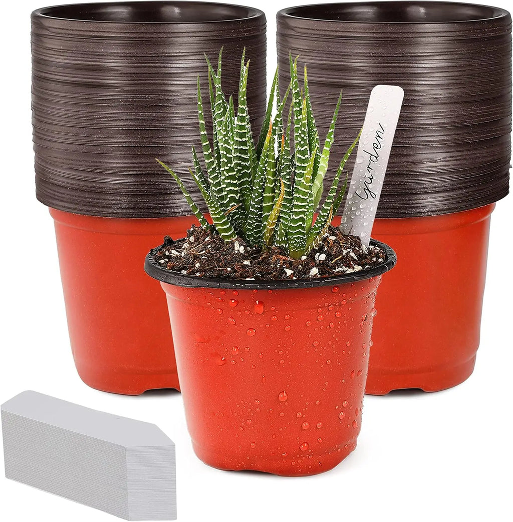 4" Plastic Plant Nursery Pots 100pcs