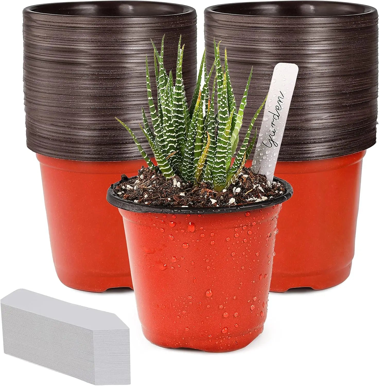 4" Plastic Plant Nursery Pots 100pcs