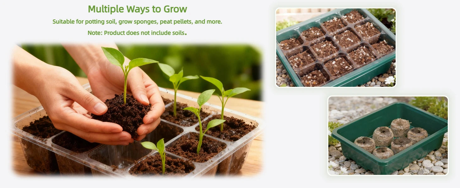 Seed Starter Tray Mini Greenhouse Germination Kit