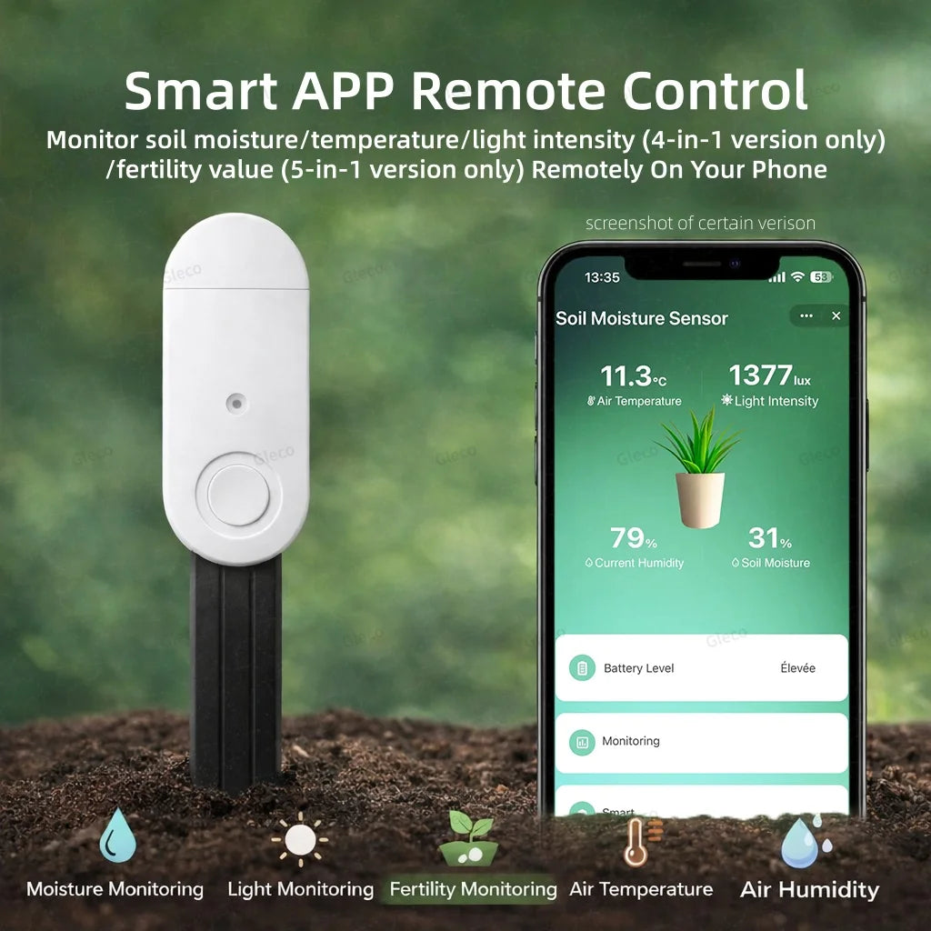 Zigbee Soil Sensor Moisture Temperature Humidity Tester Light