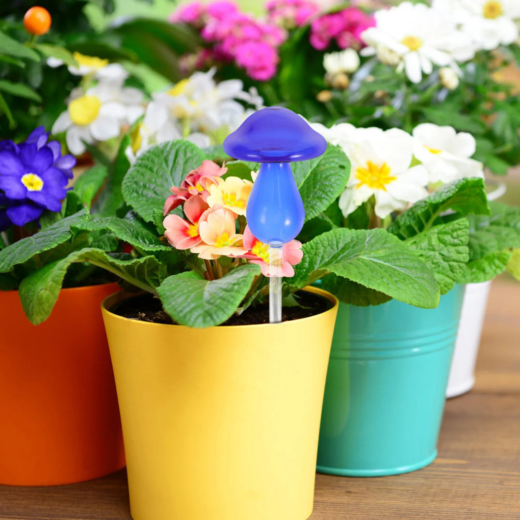 Mushroom Self-Watering Bulbs Glass Globe Indoor Plants Planter