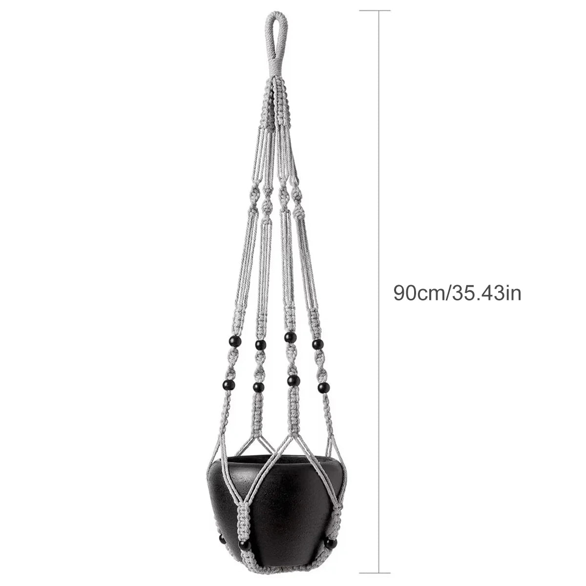 Gardening Green Plant Hanging Basket Cotton Rope Hanger