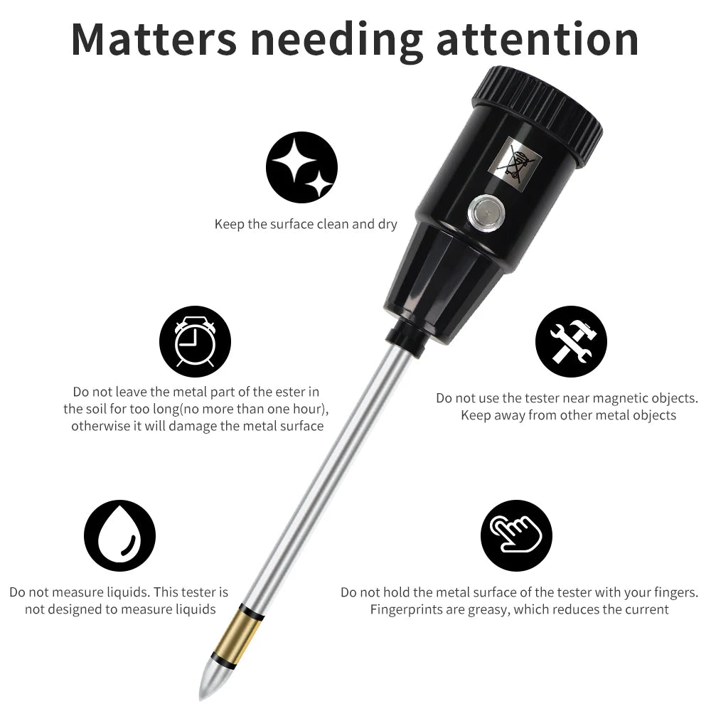Handheld Soil Tester Professional Soil PH Moisture Meter