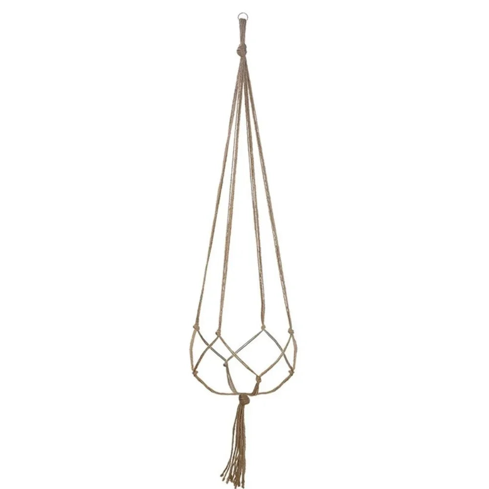 Handmade Macrame Flower Pot Wall Decor Courtyard Garden