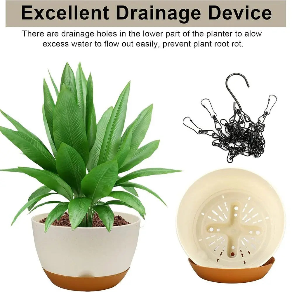 Durable Self-Watering Hanging Planters Thickened Plastic Hydroponic…