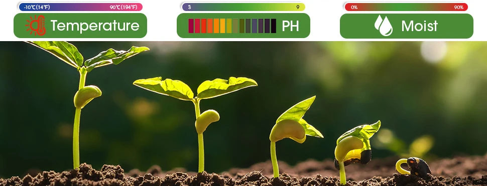 Digital Soil Tester Ph/moisture/temperature High Accuracy Soil Meter
