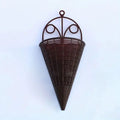 Plastic Hanging Flower Basket Fan-Shaped Pattern Durable Art