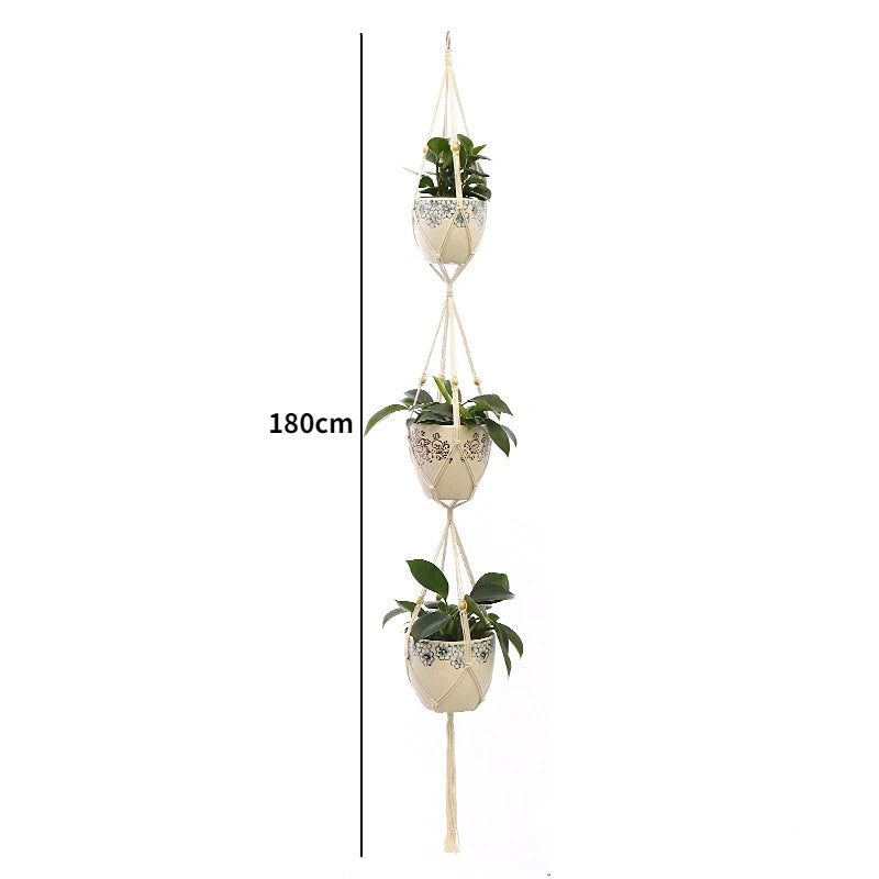 Handmade Macrame Plant Hanger Basket Flower Pot Balcony