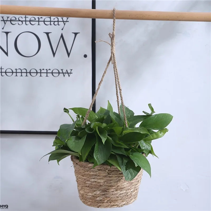 Garden Hanging Planter Macrame Plant Storage Basket Jute