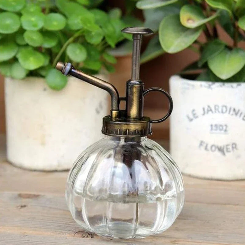 Glass Watering Can Pot Vintage Plant Mister Pressure