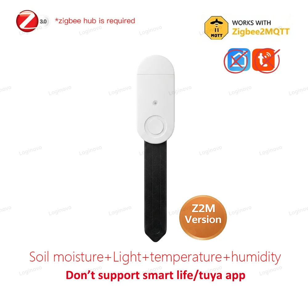 Zigbee Soil Moisture Sensor Temperature Humidity Light Fertility