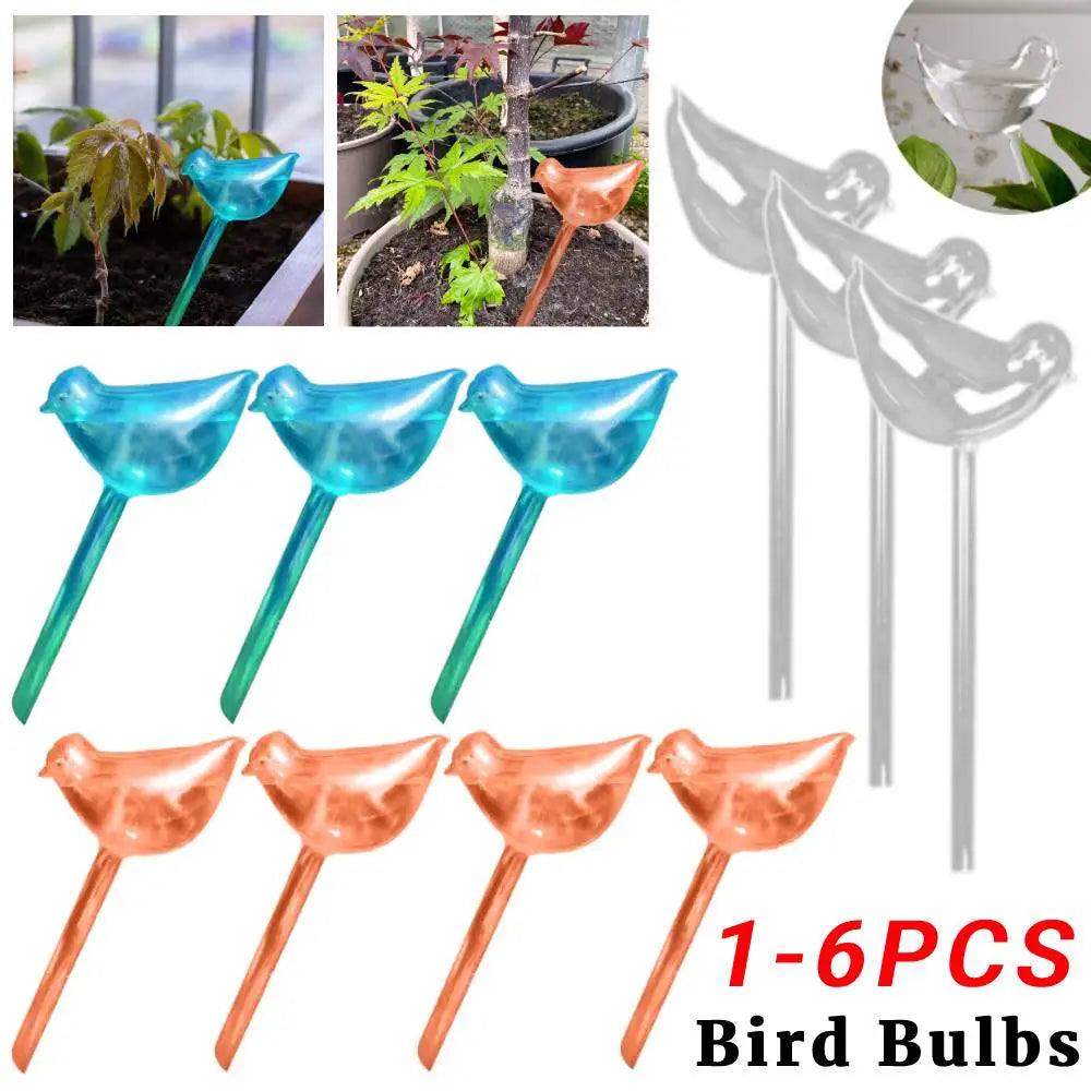 PVC Transparent Plants Watering Bulbs Bird Shape Automatic