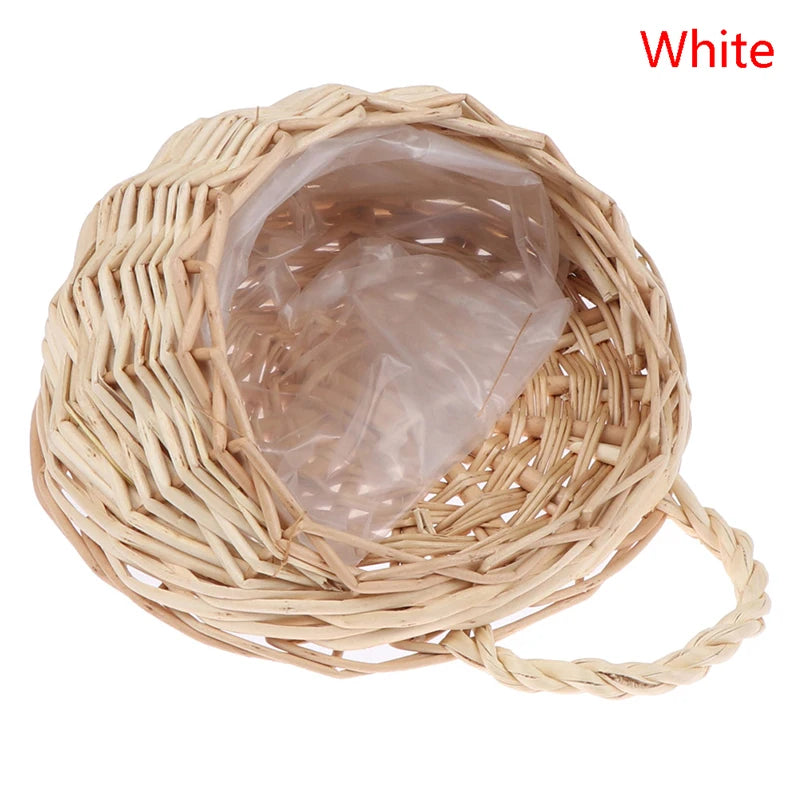 Flower Planter Wall Hanging Wicker Rattam Basket Garden