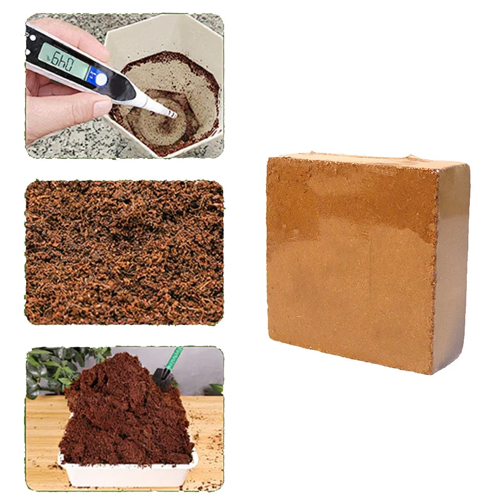 10cm Coconut Coir Soil Brick Natural Lightweight