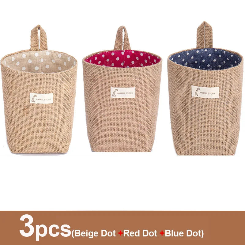 Jute Linen Basket Storage Organizer Jute Basket For
