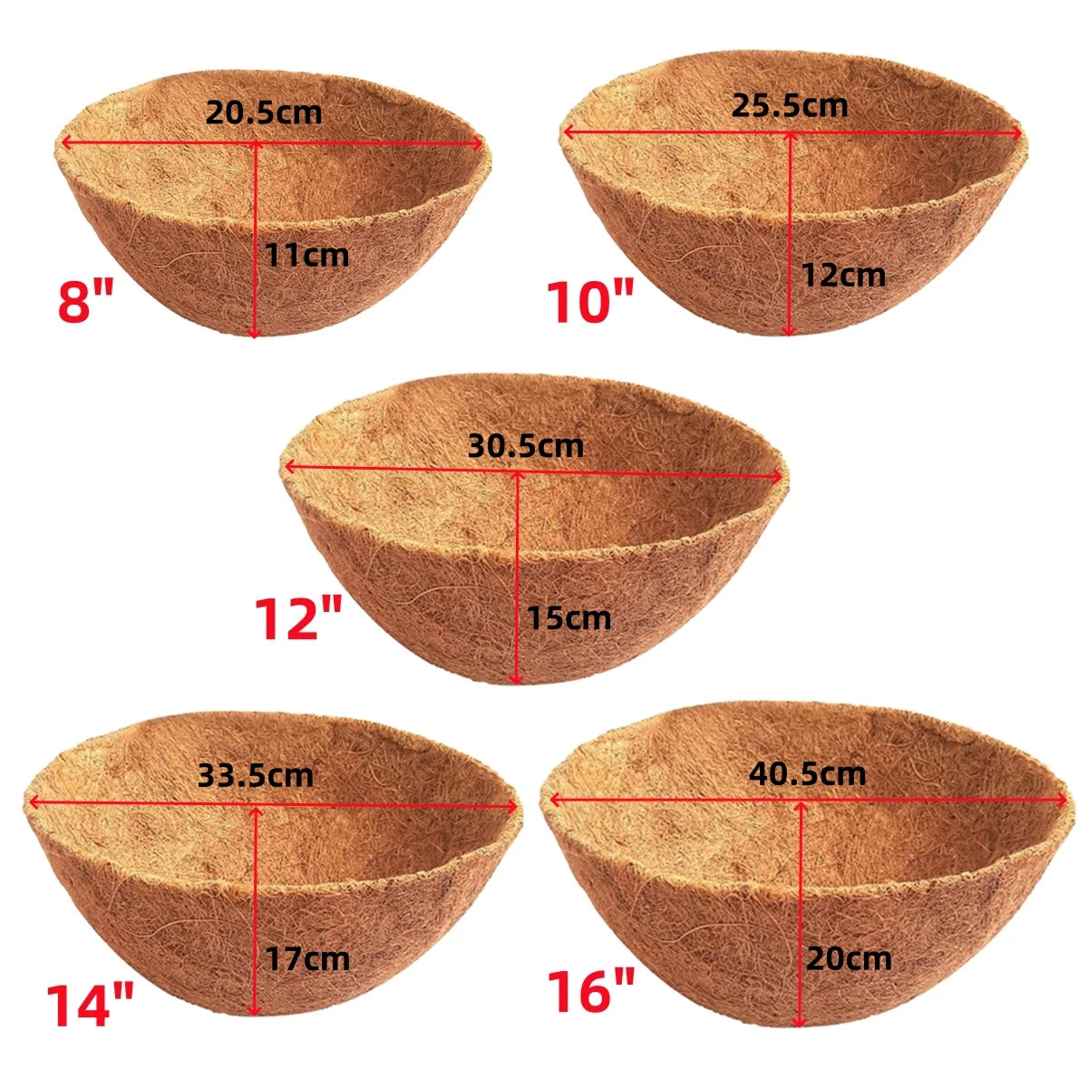 Breathable Round Coconut Palm Mat For Hanging Basket