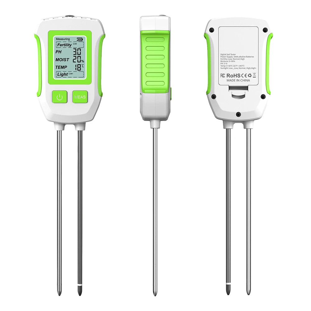 6-in-1 LCD Soil Tester PH Moisture Temperature Humidity
