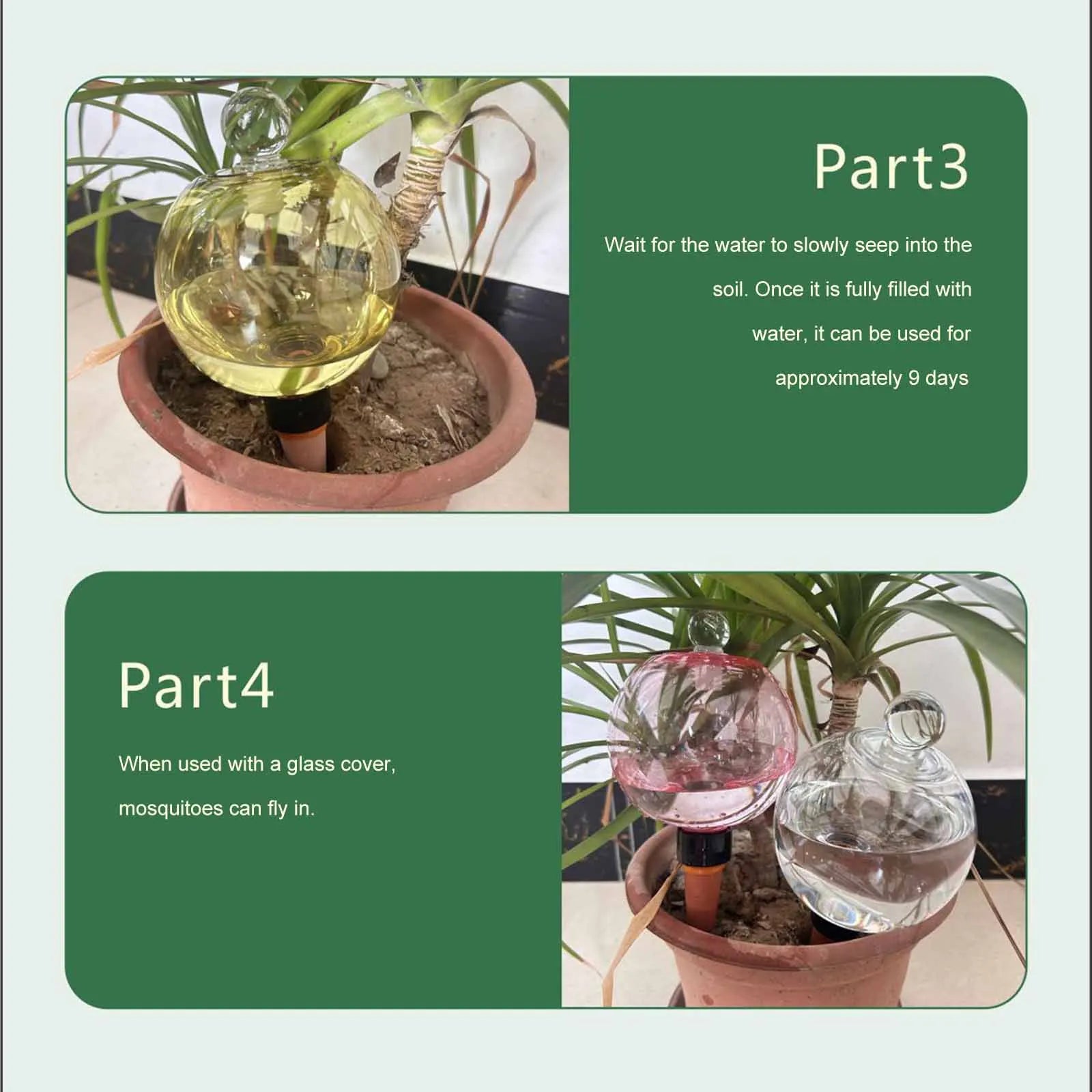 Self Watering Globes Top Fill Automatic Plant Watering