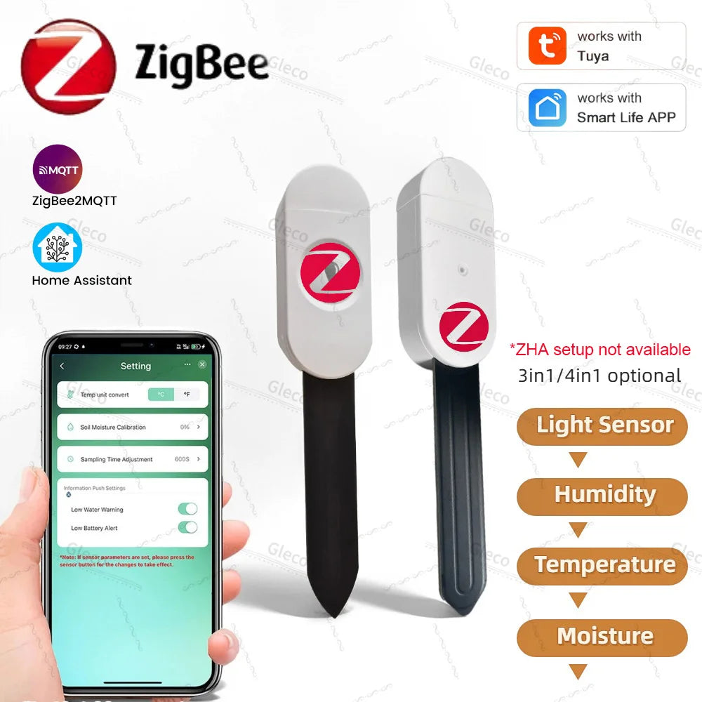 3-in-1 Zigbee Soil Moisture Sensor Humidity Meter Temperature
