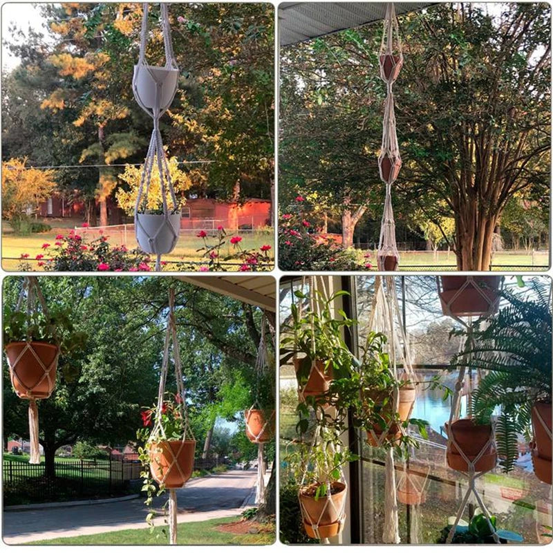 Hanging Plant Handmade Macrame Plant Hanger Flower Pot