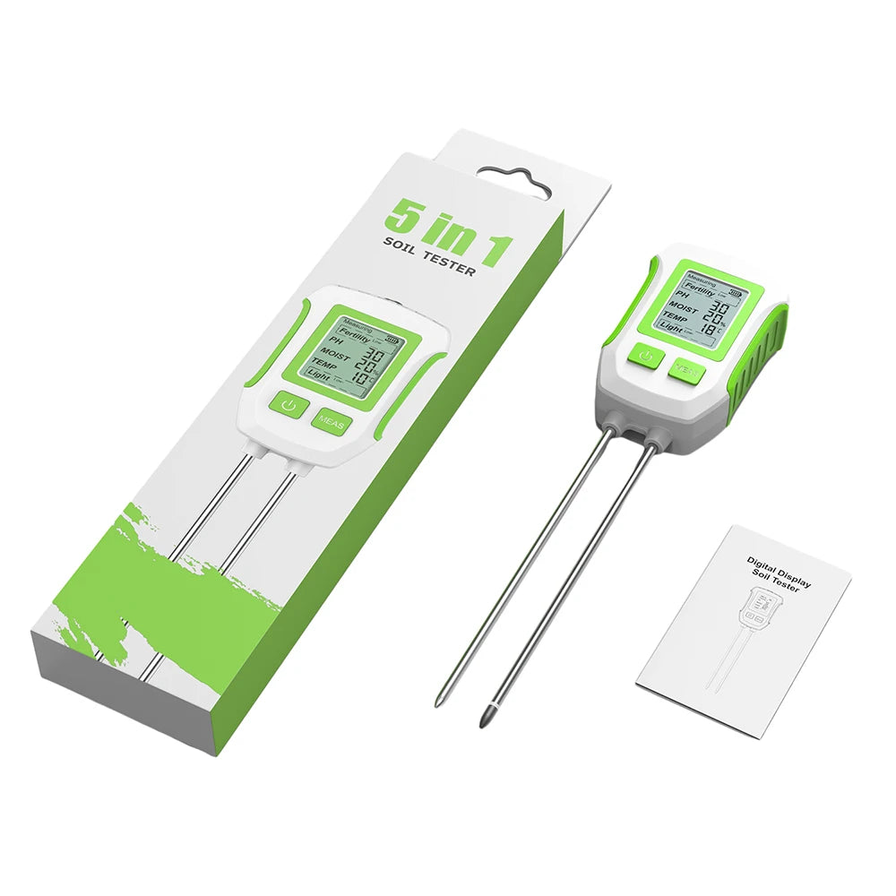 6-in-1 LCD Soil Tester PH Moisture Temperature Humidity