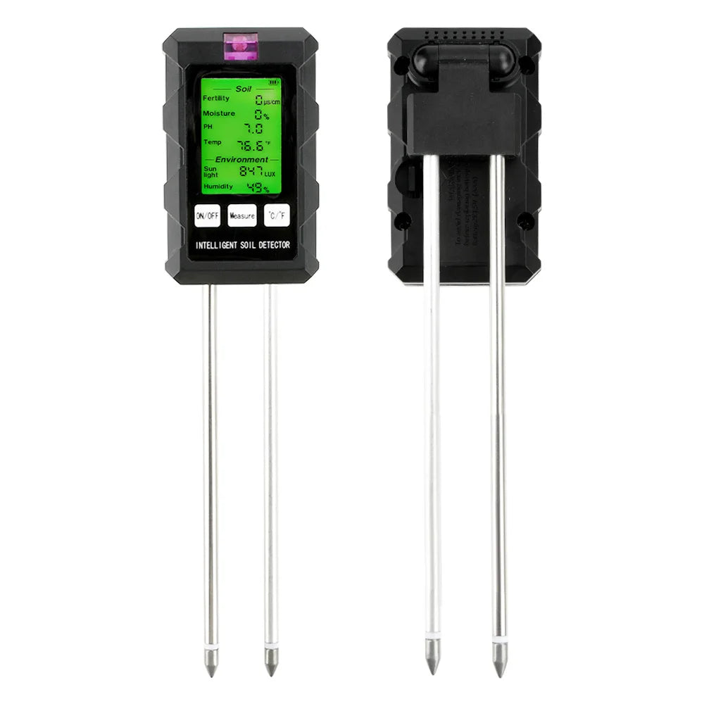 6-in-1 LCD Soil Tester PH Moisture Temperature Humidity