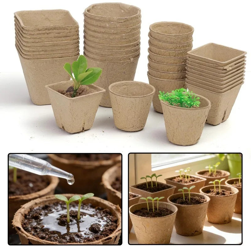 Biodegradable Garden Nursery Pots Pulp Seed Starter