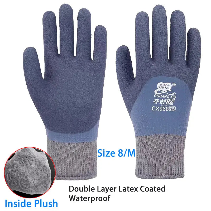 1Pair Winter Thermal Gloves Waterproof Work Safety