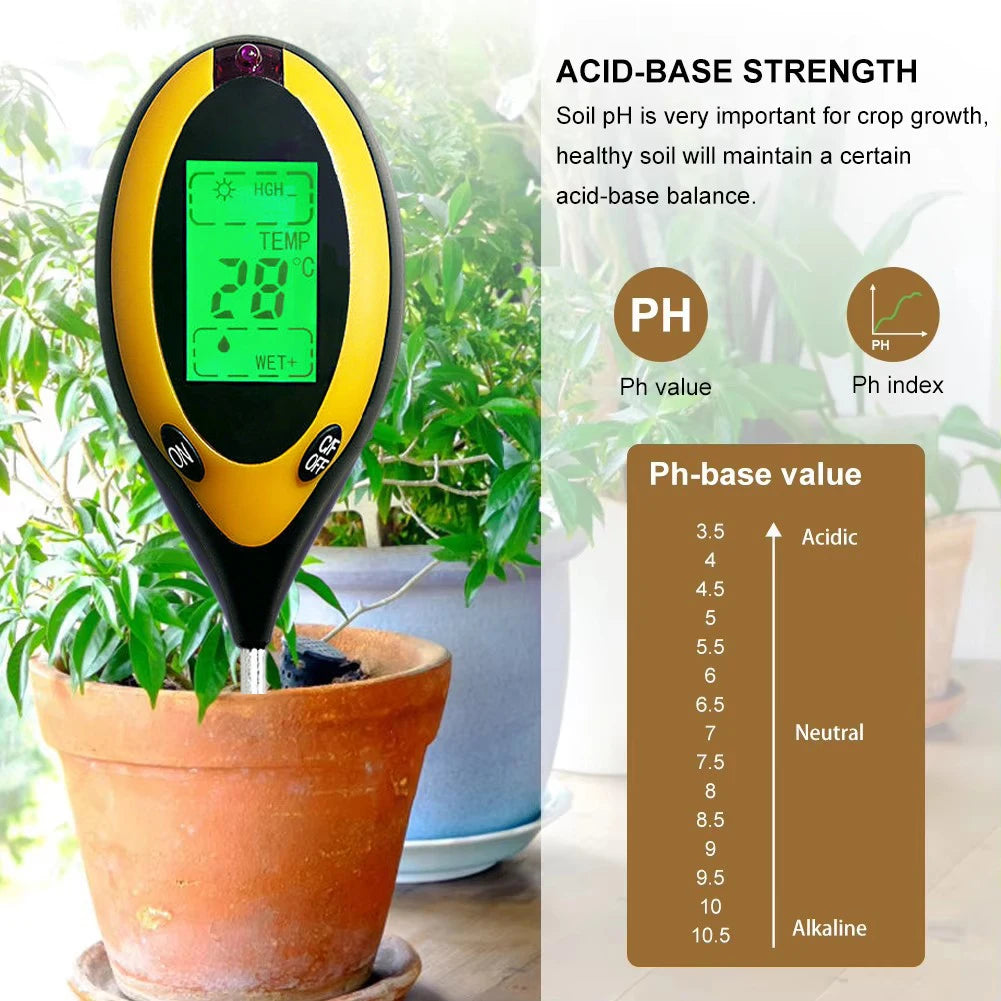 3-in-1 Soil PH Tester PH Light Moisture Acidity