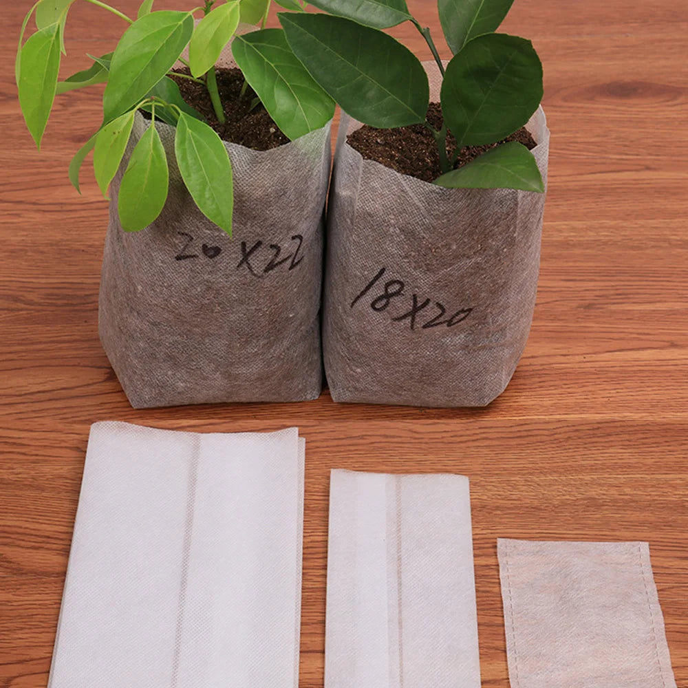 100-500Pcs Biodegradable Nursery Bag Plant Grow Bags