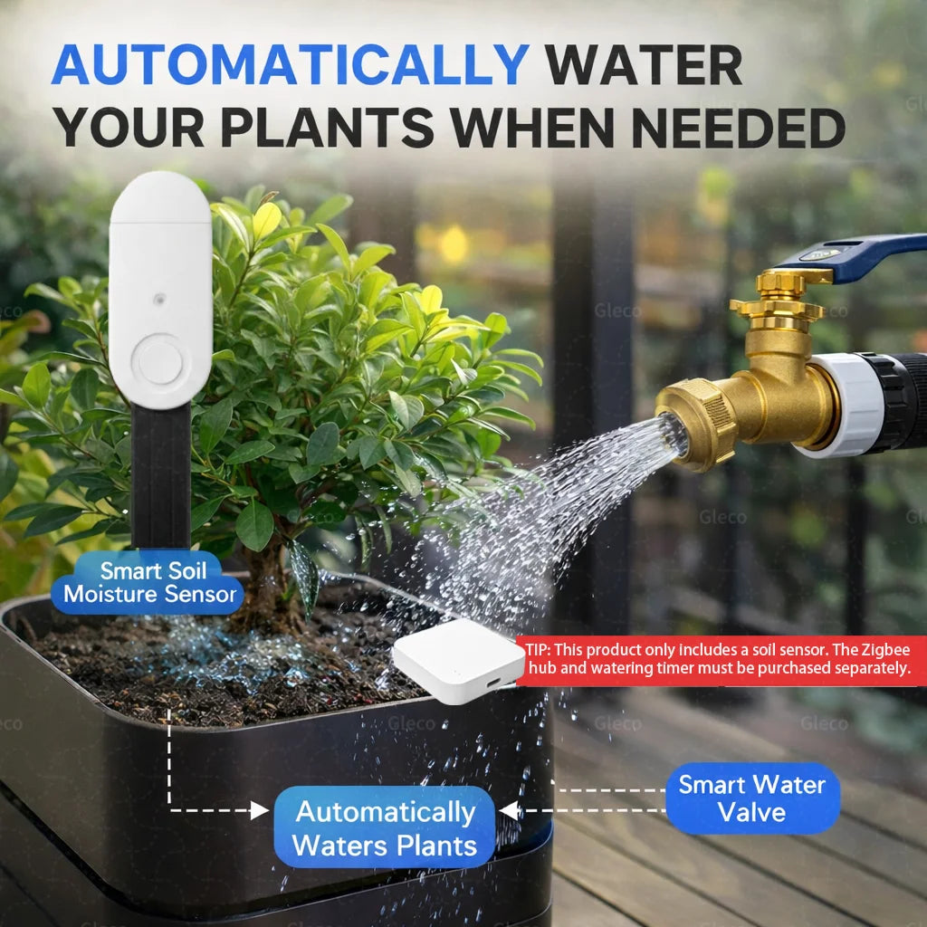 Zigbee Soil Sensor Moisture Temperature Humidity Tester Light
